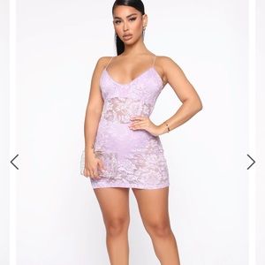 NWT Embrace the Lace mini dress Lavendar!